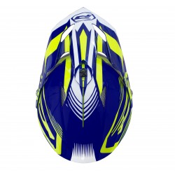 CASCO CROSS 3150 PROGRIP TRICOMPOSITO BLU / BIANCO / GIALLO FLUO